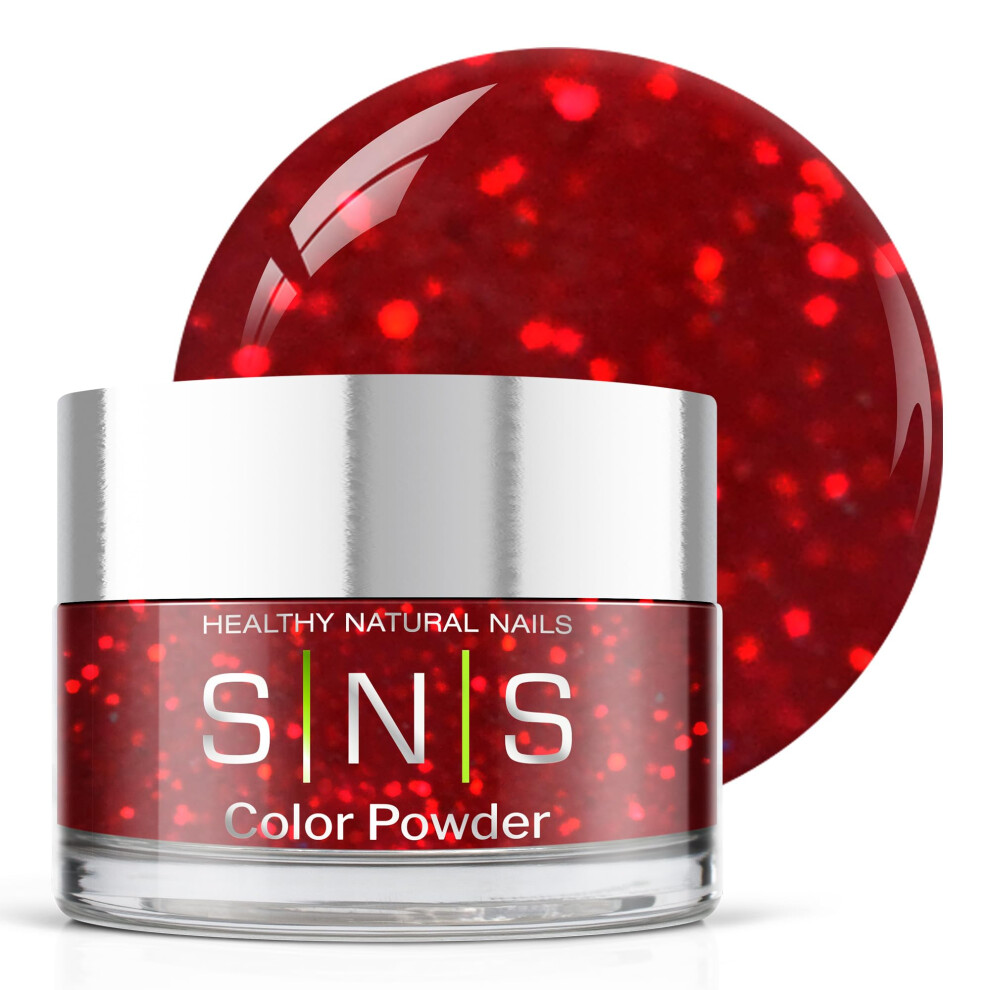 Sns Healthy Natural Red Sns Nail Dip Powder Colors, Gelous Color Dipping Powder - Misfit Toys ( Glitter) - Long-Lasting Dip Nail Colors For Healthier Nail Beds - Low-Odor