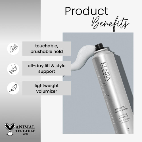 Kenra Professional Platinum Boosting Spray-Foam 17 | Volumizing Styling Spray | Lichtgewicht, Borstelbare Hold 1