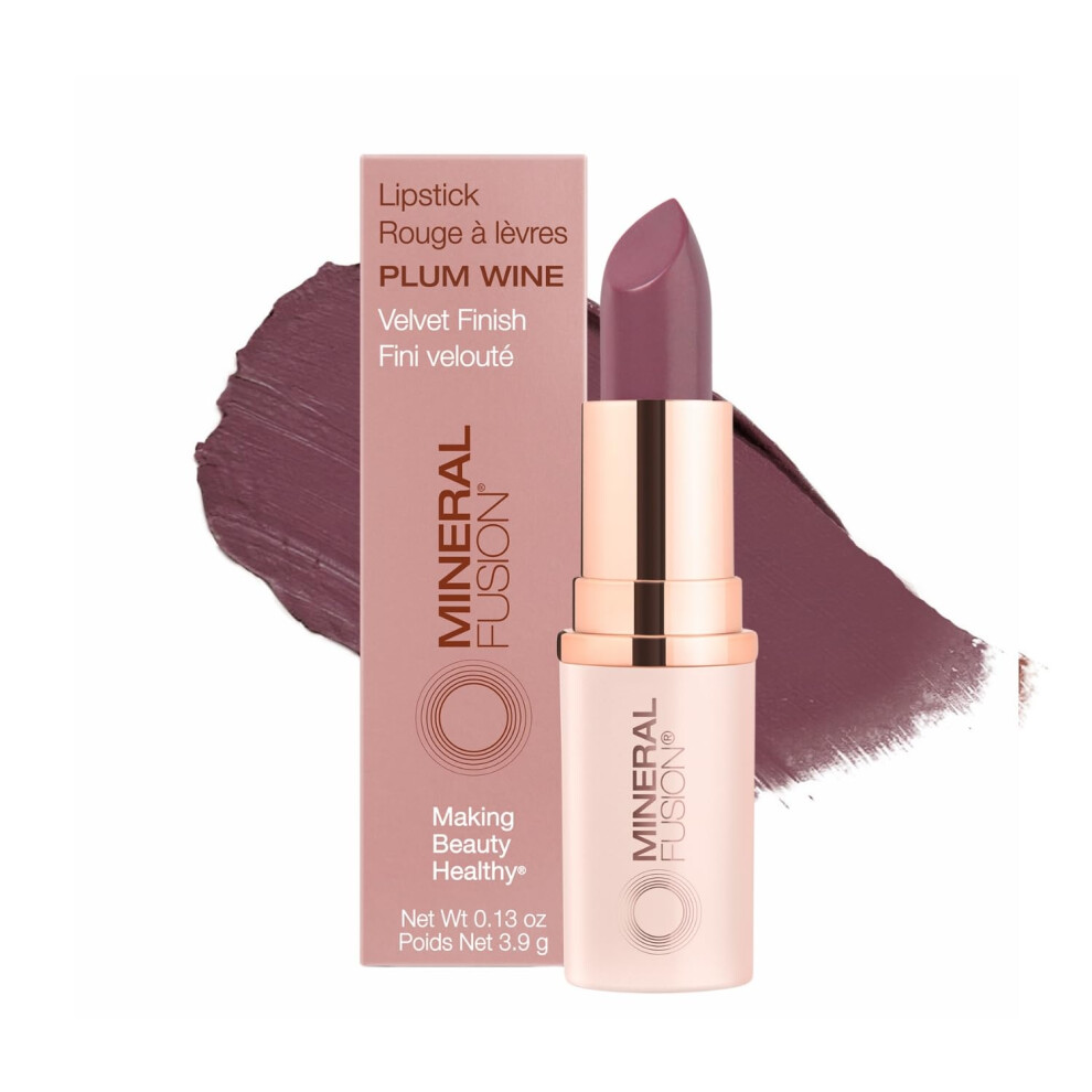 Mineral Fusion Lipstick Vivid & Smudge-Free Lip Color With Avocado Oil Cocoa Seed Butter & More Long-Lasting Vegan Lipstick Fd&C Dye-Free Cr