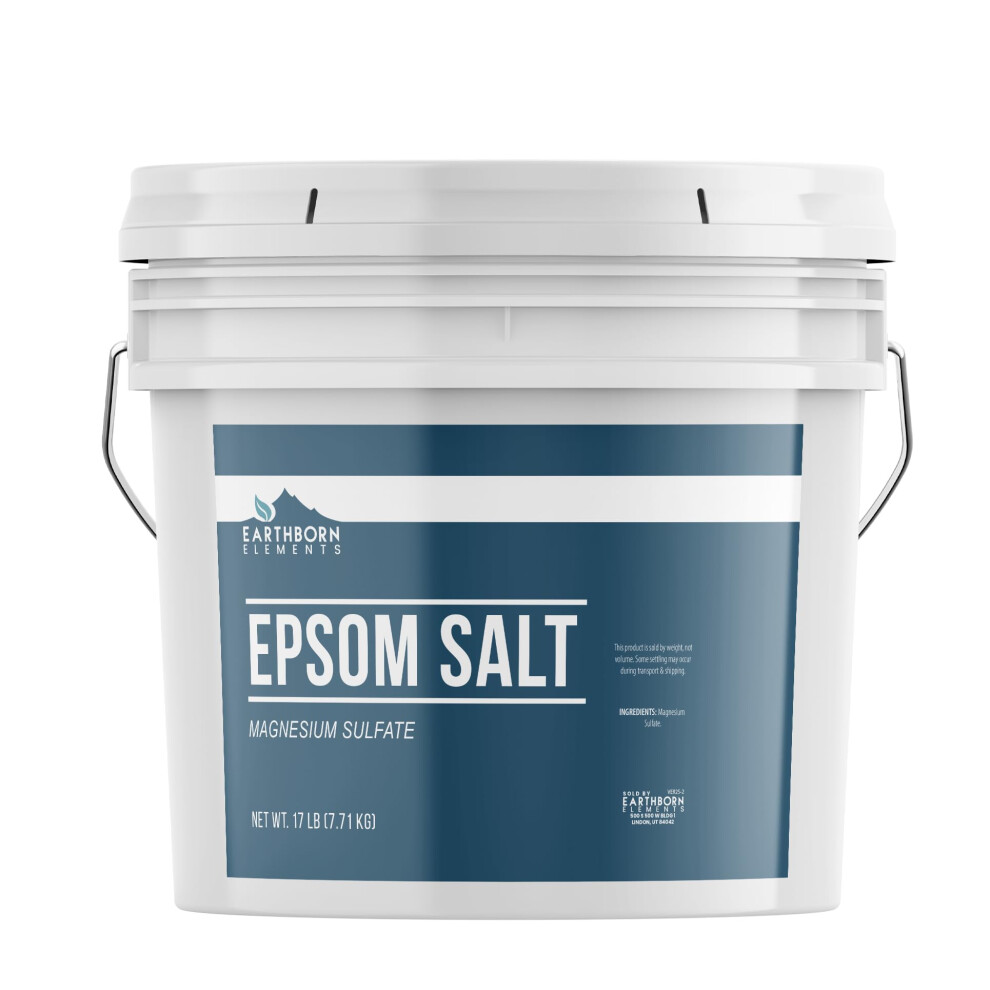 Earthborn Elements Epsom Salt 2 Gallon Bucket Magnesium Sulfate Soaking Solution