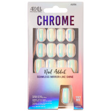 Ardell Nail Addict Chrome Aura Press On Nails Short Square Shape Nail Kit 1-Pack