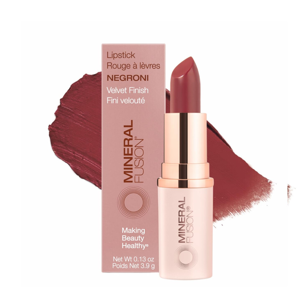 Mineral Fusion Lipstick Vivid & Smudge-Free Lip Color With Avocado Oil Cocoa Seed Butter & More Long-Lasting Vegan Lipstick Fd&C Dye-Free Cr