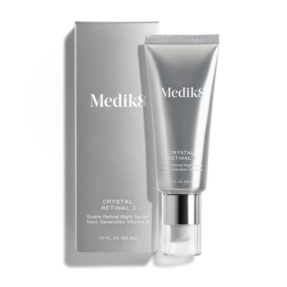 Medik8 Crystal Retinal 3 - Firming Advanced Skin Retinaldehyde Face Serum - Night Serum With Hyaluronic Acid And Vitamin E - Gluten Free - 1 Oz