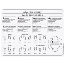 Americanails Siliconen Salon Service Menumat Professionele nagelsalon Menu Verkooptool Helpt diensten uit te leggen Beschermt nageltafeldoekjes S