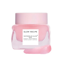 Glow Recipe Travel Size Watermelon Glow AHA Night Treatment - Yön yli pinnoittava naamio AHA Complex -hyaluronihappo-niasiiniamidilla ja vesimelonien