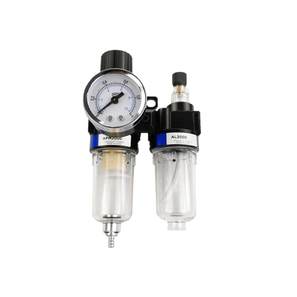 Afc2000 G1/4 Air Filter Regulator Lubricator Combination, Frl Oil Water Separator With 4Mm Fittings, Afr2000 Al2000 6493810696275