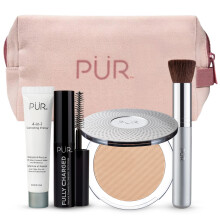PR Minerals Multitasking Essentials Kit Linen - Makeup Gift Set Includes 4-in-1 Correcting Primer Fully Charged Mascara 4-in-1 Pressed Mineral
