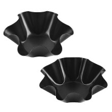 Tortilla Maker Nonstick Taco Shell Maker Salad Bowl Carbon Steel Baking Molds for Kitchen4pcs-black