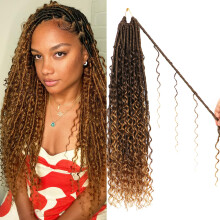 8 Packs Goddess Faux Locs Crochet Hair-24 Inch Boho Soft Locs Crochet Hair for Black Women (T27 24 Inch(Pack of 8))