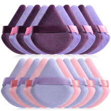 BS-MALL Triangle Puffs Makeup Sponge Set 20 Pieces Cosmetic Applicators for Foundation Powder Blush Large Pack (Purple)