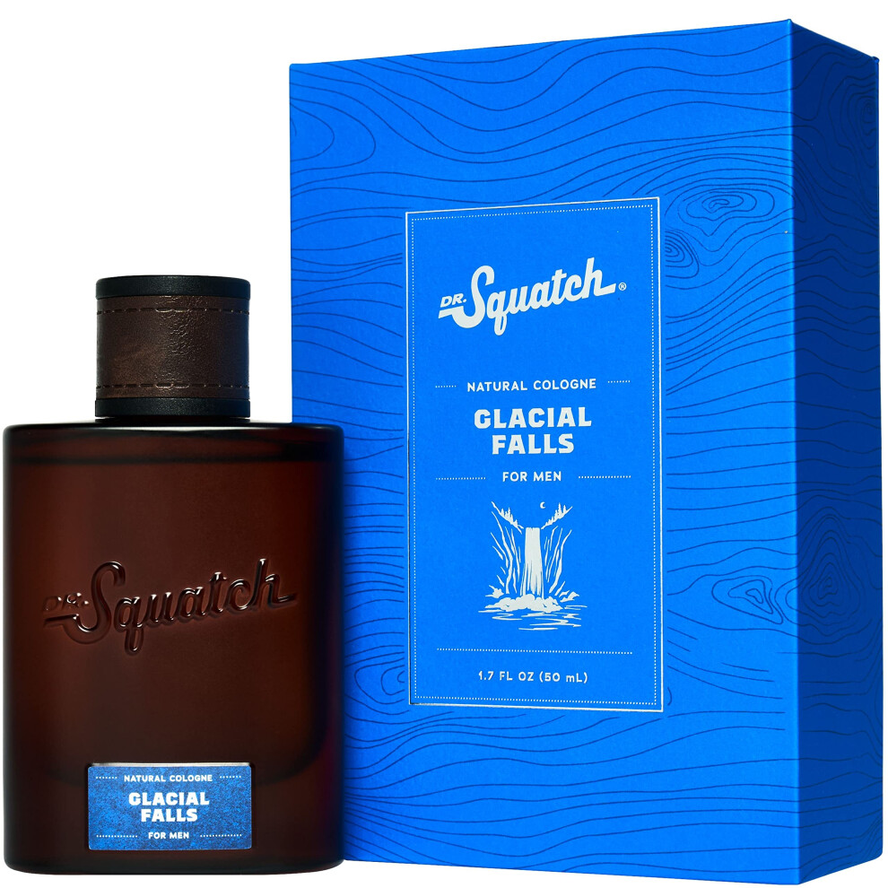 Dr. Squatch Men's Cologne Glacial Falls - Natural Cologne Made With Sustainably-Sourced Ingredients - Manly Fragrance Of Bergamot, Clove, And Cedar