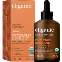 Cliganic ekologisk pumpafrolja 100 % ren - fr ansikte och hr | Naturlig kallpressad oraffinerad (frpackning kan variera)