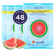 SpaLife Watermelon Cooling Eye Pads 48 Hydrating Under Eye Patches for Puffiness Dark Circles and Tired Eyes Infused with Hyaluronic Acid Glycer