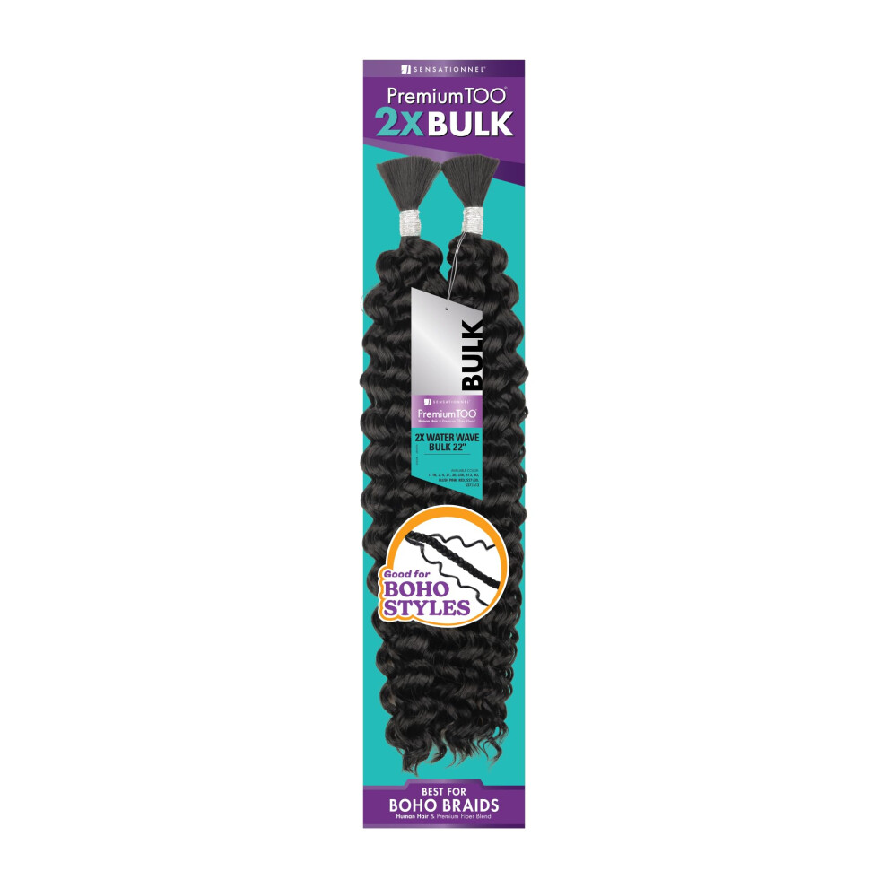 Sensationnel Premtoo Tkactwo Luzem - 2X Mieszanka Ludzkich Wlosw Z Falami Wodnymi Do Stylizacji Boho Bez Wezlw Lub Kreconych, Luznych Fal - 1 Opako-image