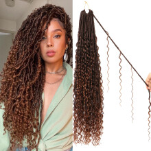 8 Packs Goddess Faux Locs Crochet Hair-30 Inch Boho Soft Locs Crochet Hair for Black Women (T30 30 Inch(Pack of 8))