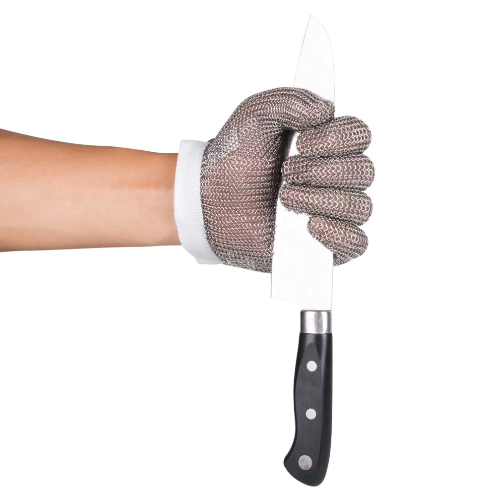 Cut Resistant Gloves Stainless Steel 304L Wire Mesh For Meat Processing Gl08 S Size For Cutting Slicing Chopping 6493810696374