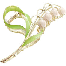 Pink Lily of The Valley Hair Clips, Large Orchids Non-Slip Strong Metal Jaw Clips, Acetate Hair Claws, Big Daisy Cute Headwear Gifts