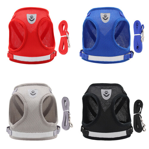 Dog Harness and Leash Set Reflective Adjustable