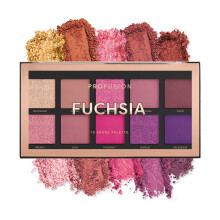 Profusion Cosmetics Fuchsia 10 Shades Eyeshadow Palette - Highly Pigmented Long-Wearing Blendable Colour Payoff Easy to Blend Vegan & Cruelty-Fre