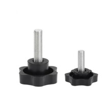 Star Shape Thread Clamping Handle Bolt Hand Knob Tightening Screw M3 M12 Plastic Steel 12mm M6 5PCS