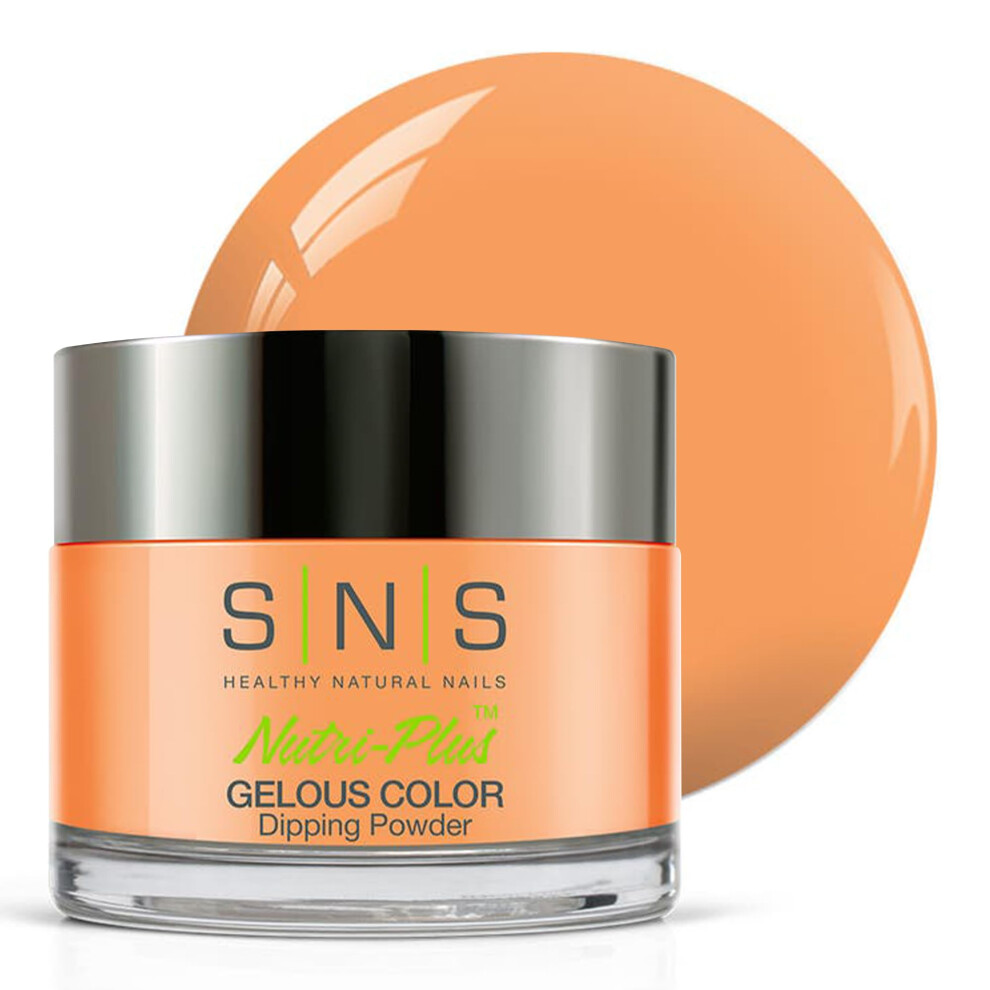 Sns Healthy Natural Sns Nail Dip Powder, Gelous Color Dipping Powder - Mandarin Orange (Orange/Peach, Cream) - Long-Lasting Dip Nail Color Lasts 14 Days - Low-Odor & No U