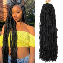 8 balcku faux Locs hckovan vlasy Soft Locs 20 palcu pro Butterfly Locs hckovan vlasy pro cern eny (1B 20 palcu (balen 8 ks))