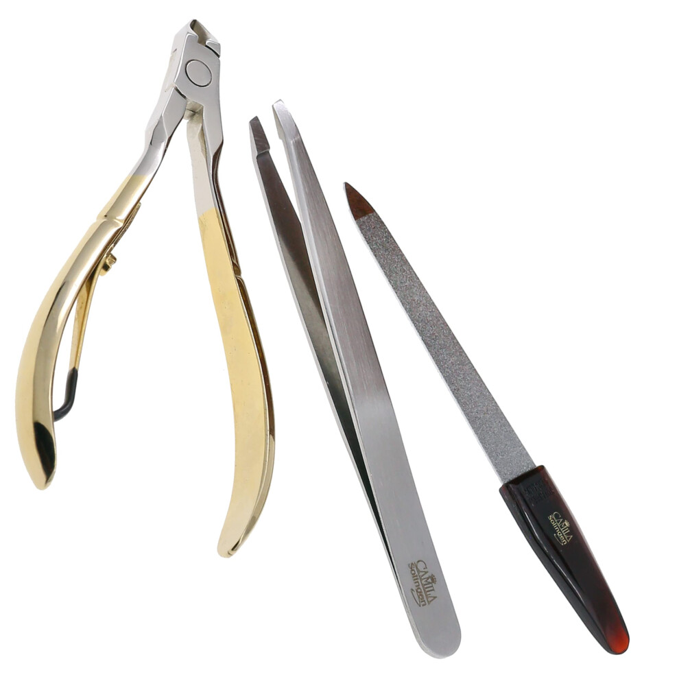 Photos - Nail Care Kit Camila Solingen CSK2 Pedicure and Manicure Set with Nail File Cuticle Trimmer and Tweezers for Perfect Cuticle Care and for