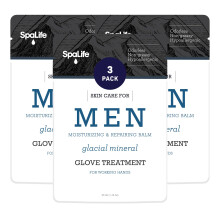 Spa Life Glaciale Minerale Glaciale idratante e riparazione del balsamo per la mano di lavoro (guanti a mano 3 pacchetto)