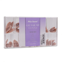 Mia Secret Tips de Uñas de Gel Suave Hechos en EE. UU. para Salón y DIY (Cubierta Piel Canela, Almendra)