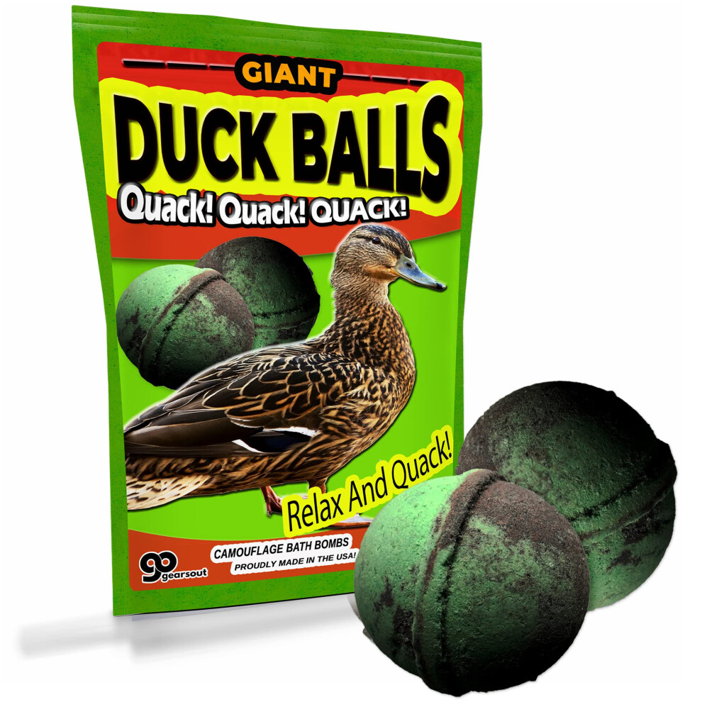 Gears Out Giant Duck Balls Bath Time Adventure Kit - Funny Gift For Hunters - Duck Hunting Gifts For Men - Stocking Stuffer Hilarious Gag Gift Adult Gift
