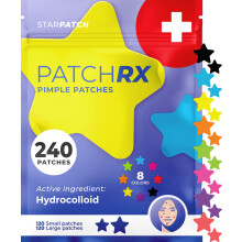 PatchRx Star Pimple Patches for Face (240 Patches) with Hydrocolloid Only Cute Acne Patches Star Patches for Teens and Adults Zit Patches Stickers