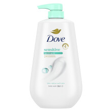 Dove Body Wash with Pump Sensitive Skin For 24hr Lotion-Soft Skin Moisturizing Skin Cleanser Gentle Hypoallergenic Formula with No Sulfates No Paraben