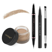 Sada na lcen tuky na oboc s vodeodolnou tukou na oboc 2 v 1 Microblading Tuka na oboc Pomda na oboc a tetec na oboc s dvojitm tetcem Sa