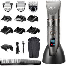 Hatteker Aparador de barba para homens Mquina de cortar cabelo profissional Aparador de cabelo Barbeador Aparador de detalhes Kit de corte de ca