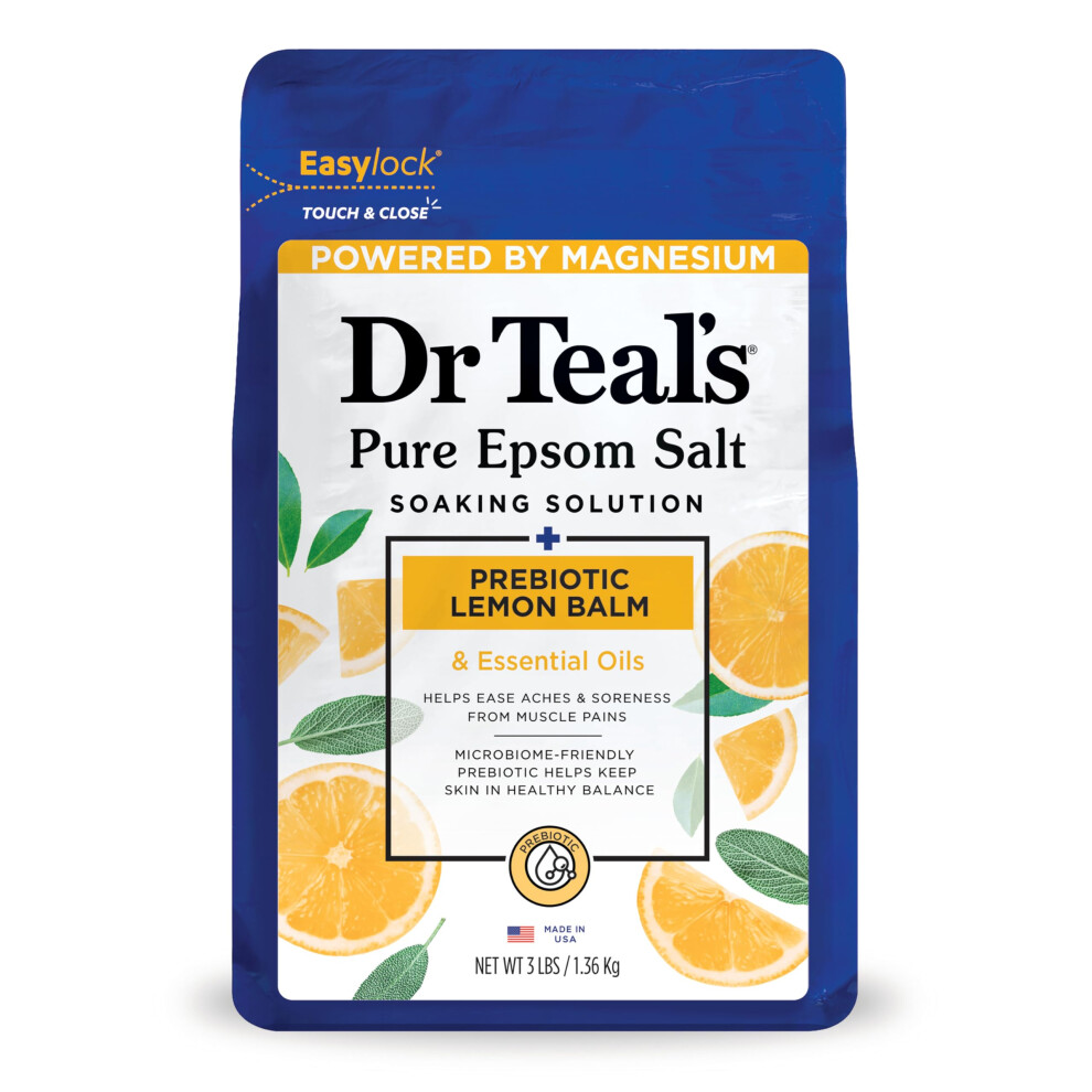 Photos - Bath Salt / Bubble Bath Dr Teal's Epsom Salt Magnesium Soak Prebiotic Lemon Balm & Sage 3 lbs DRT-20840