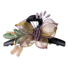 Hair Claw Clips - Copper Wire Hand-woven High-level design Hair Clips Plastic Flower Hair Accessories, Crystal Hair Claw Barrettes for Women Ladies Th