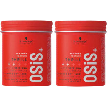 OSiS+ Thrill Fibre Gum 2,8 oz (2 stuks) - Medium hold Flexibele stijlcontrole - Buigbare en vormbare textuur - Megavezels en natuurlijke carnauba