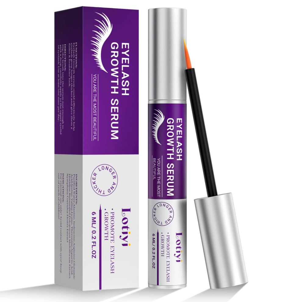 Lotiyi Eyelashes Growth Serum - 6Ml Eyelash Growth Serum For Natural Lashes & Extensions & Eyebrows Thicker Fuller & Longer Looking Eyelashes L