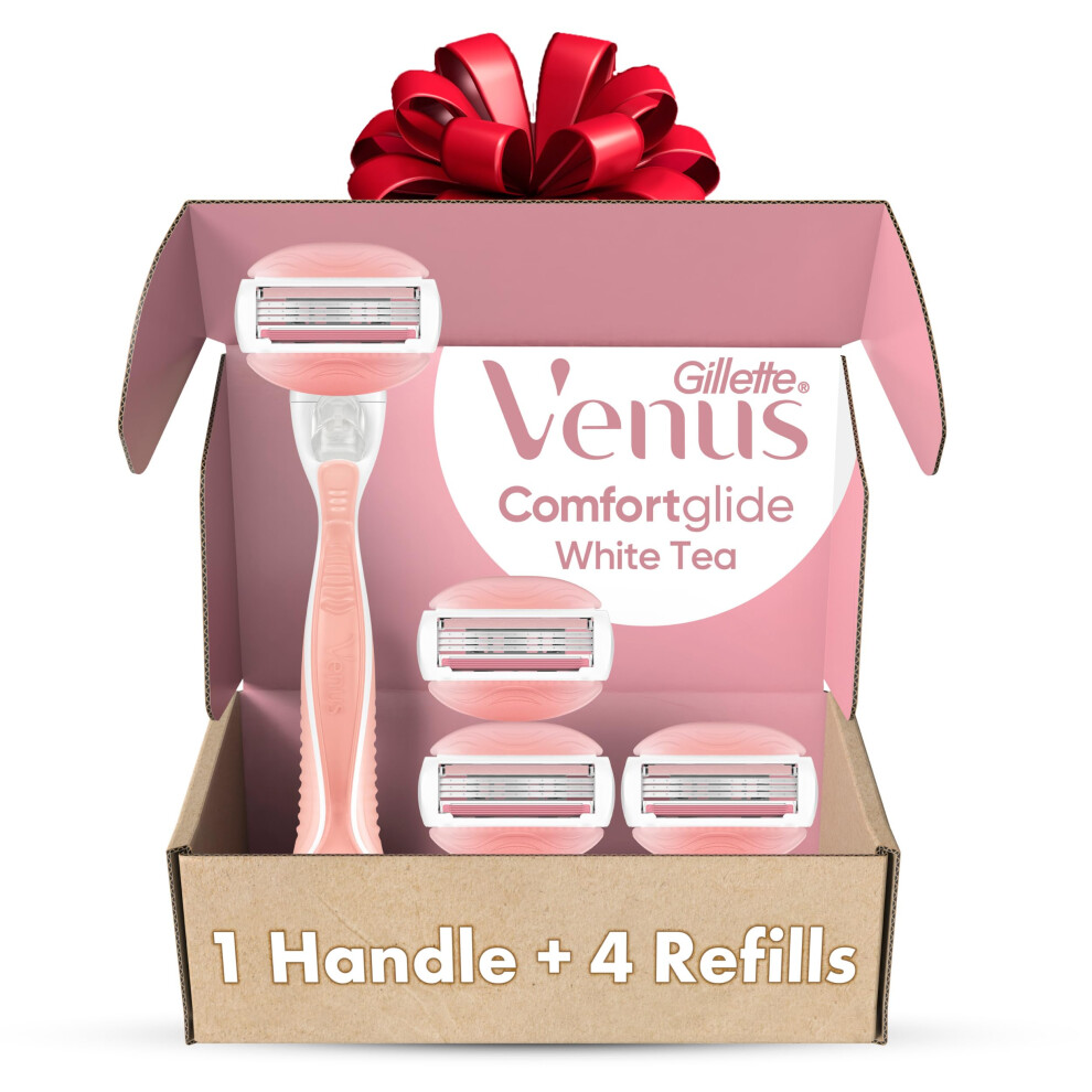 Gillette Venus ComfortGlide White Tea Women's Razor 1 Handle + 4 Blade Refills Holiday Gifts for Women-image-OPC-PJNRTPZ-NEW