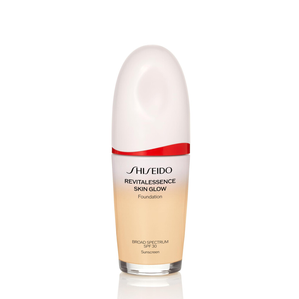 Shiseido Revitalessence Skin Glow Foundation Spf 30 130 Opal - Buildable Medium Coverage - 24-Hr Hydration & 12-Hr Wear - Transfer Crease & Fa