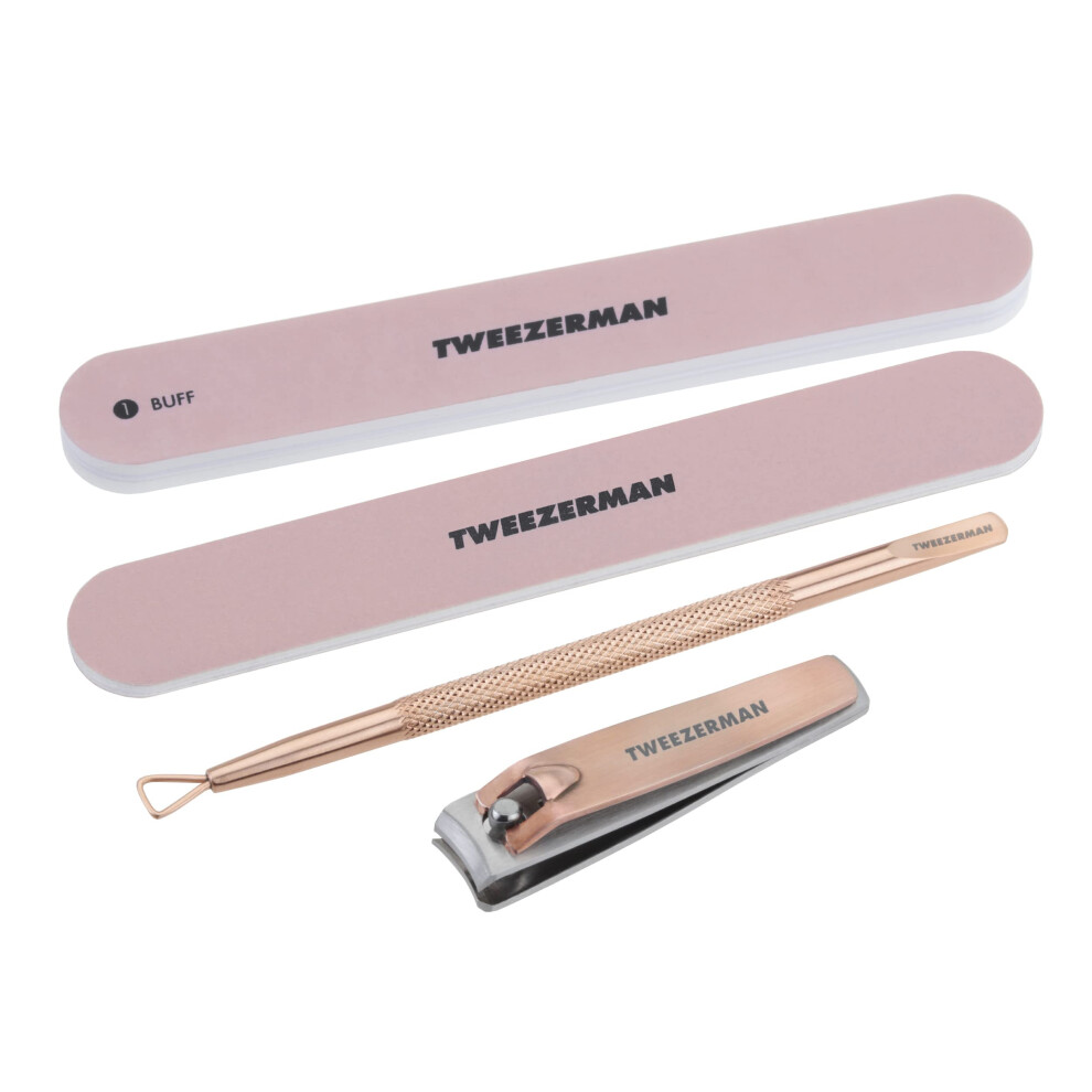 Tweezerman Gold Rose Manicure Kit 4 Piece Set
