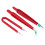 7 pezzi di pinzette antistatiche rosso e argento Q195-PVC 13