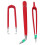 7 pezzi di pinzette antistatiche rosso e argento Q195-PVC 6