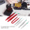 7 pezzi di pinzette antistatiche rosso e argento Q195-PVC 11