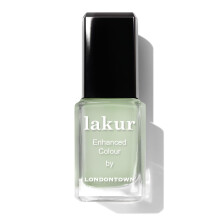 LONDONTOWN lakur Nail Polish - Chip-Resistant Non-Toxic Conditions & Hydrates Nails | Glossy White Sage Green Lichen .40 fl oz