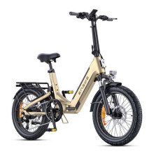 ENGWE L20 3.0 Boost - Bicicleta Eléctrica Plegable 20" - Batería Extraíble 48V13.5Ah - Autonomía 100km - Freno de disco hidráulico, Dorado