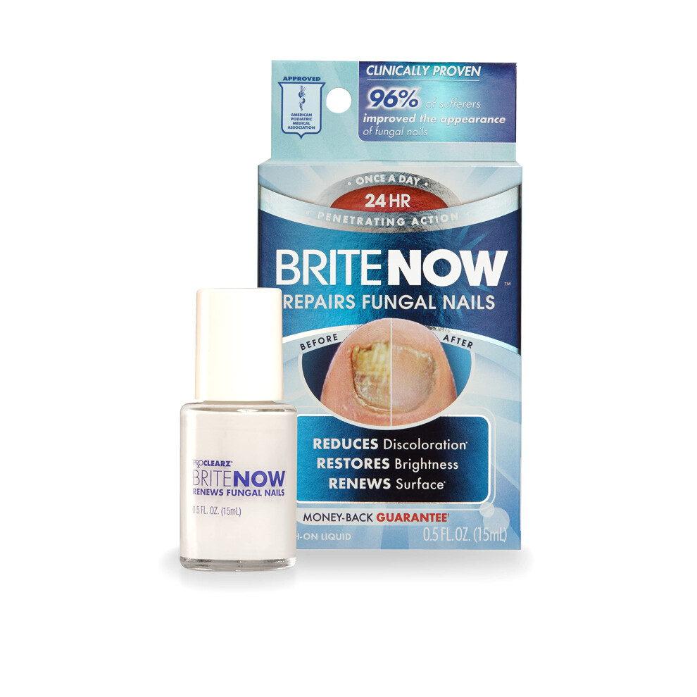 Proclearz Brite Now Nail Treatment Restores The Appearance Of Damaged & Discolored Nails Peel-Away Technology Brightening & Smoothing Nail Rep
