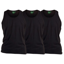 (Black, 2XL) D555 Pure Cotton Long Length 3 Pack Vests