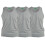 (White, 2XL) D555 Pure Cotton Long Length 3 Pack Vests 9