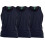 (White, 2XL) D555 Pure Cotton Long Length 3 Pack Vests 5